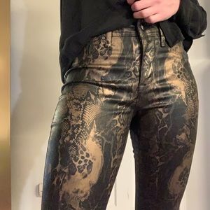 Snakeskin jeans